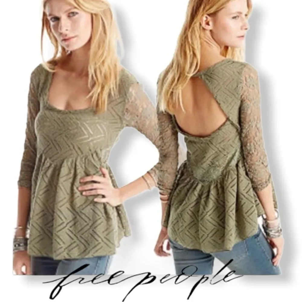 Free People Gracie Lace Crochet Babydoll…